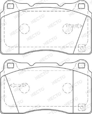 Necto FD7292A - Brake Pad Set, disc brake autospares.lv