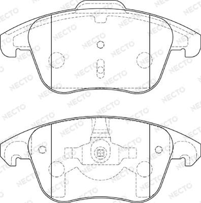 Necto FD7297A - Brake Pad Set, disc brake autospares.lv