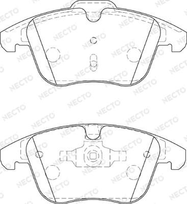 Necto FD7249A - Brake Pad Set, disc brake autospares.lv