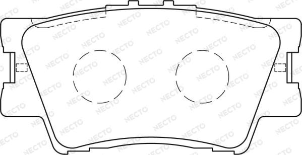 Necto FD7244A - Brake Pad Set, disc brake autospares.lv