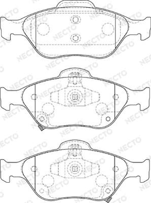 Necto FD7242A - Brake Pad Set, disc brake autospares.lv