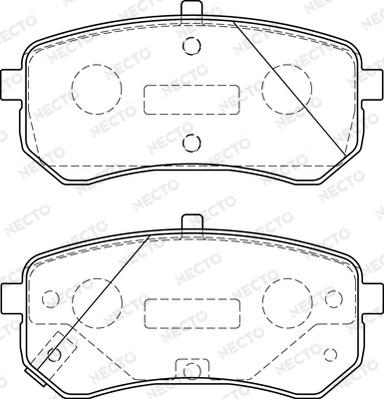 Necto FD7251A - Brake Pad Set, disc brake autospares.lv