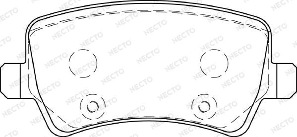 Necto FD7261A - Brake Pad Set, disc brake autospares.lv