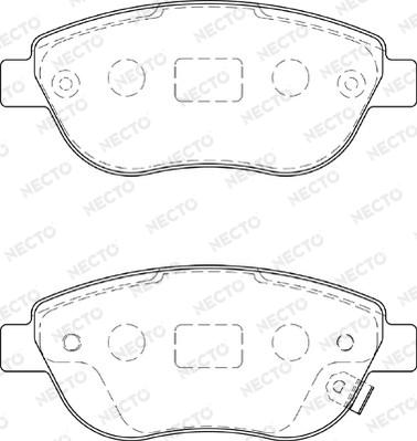 Necto FD7262A - Brake Pad Set, disc brake autospares.lv