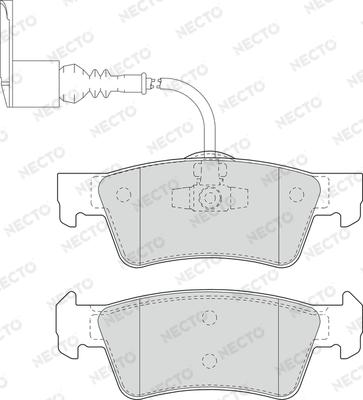 Necto FD7207V - Brake Pad Set, disc brake autospares.lv