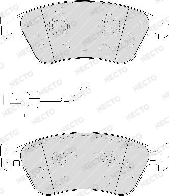 Necto FD7210A - Brake Pad Set, disc brake autospares.lv