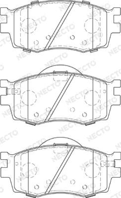 Necto FD7289A - Brake Pad Set, disc brake autospares.lv