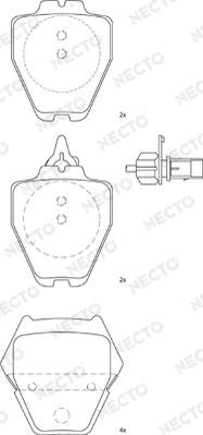 Necto FD7284A - Brake Pad Set, disc brake autospares.lv