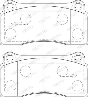 Necto FD7286A - Brake Pad Set, disc brake autospares.lv