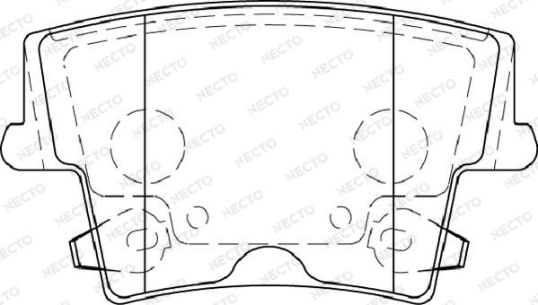 Necto FD7287A - Brake Pad Set, disc brake autospares.lv