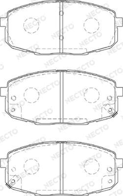 Necto FD7231A - Brake Pad Set, disc brake autospares.lv