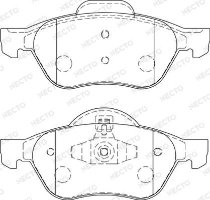 Necto FD7229A - Brake Pad Set, disc brake autospares.lv