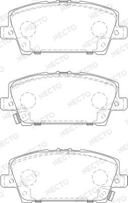 Necto FD7225A - Brake Pad Set, disc brake autospares.lv