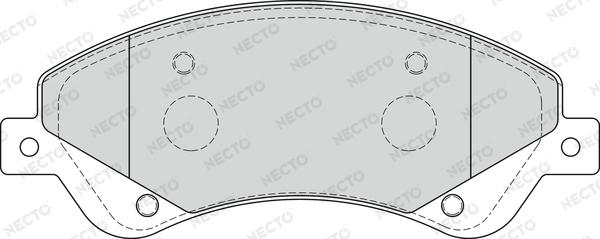 Necto FD7272V - Brake Pad Set, disc brake autospares.lv