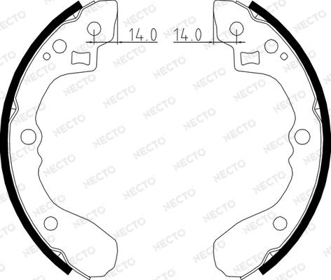 Necto N1682 - Brake Shoe Set autospares.lv