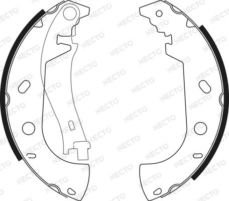 Necto N1631 - Brake Shoe Set autospares.lv