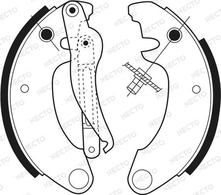 Necto N1003 - Brake Shoe Set autospares.lv