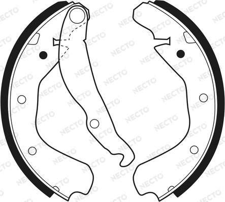 Necto N1343 - Brake Shoe Set autospares.lv