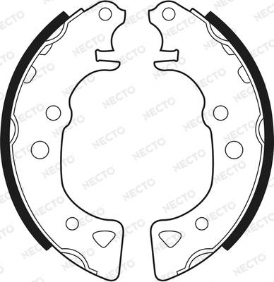 Necto N1316 - Brake Shoe Set autospares.lv