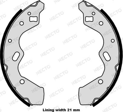 Necto N1701 - Brake Shoe Set autospares.lv