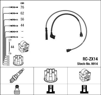 NGK 9914 - Ignition Cable Kit autospares.lv