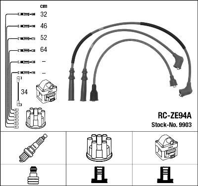 NGK 9903 - Ignition Cable Kit autospares.lv