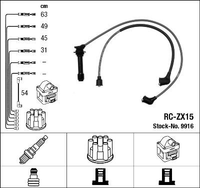 NGK 9916 - Ignition Cable Kit autospares.lv