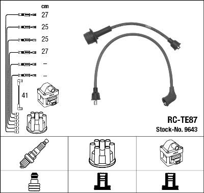 NGK 9643 - Ignition Cable Kit autospares.lv