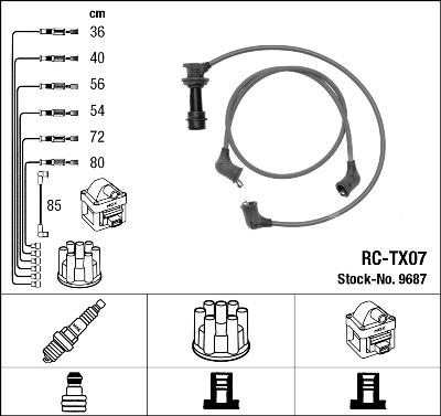 NGK 9687 - Ignition Cable Kit autospares.lv