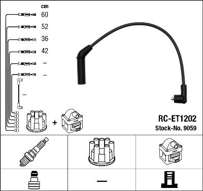 NGK 9059 - Ignition Cable Kit autospares.lv