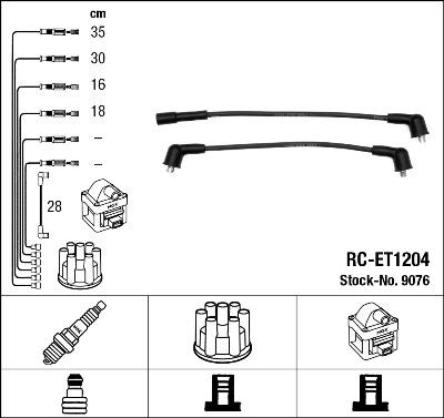 NGK 9076 - Ignition Cable Kit autospares.lv