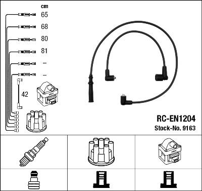 NGK 9163 - Ignition Cable Kit autospares.lv