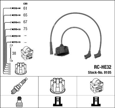 NGK 9105 - Ignition Cable Kit autospares.lv