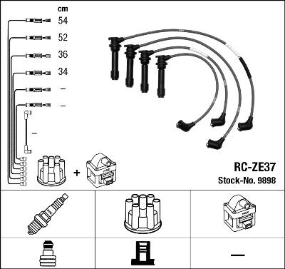 NGK 9898 - Ignition Cable Kit autospares.lv