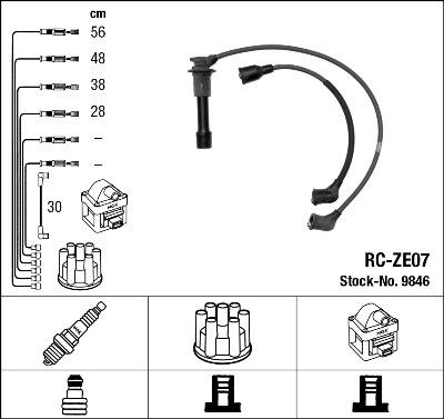 NGK 9846 - Ignition Cable Kit autospares.lv