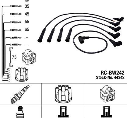 NGK 44342 - Ignition Cable Kit autospares.lv