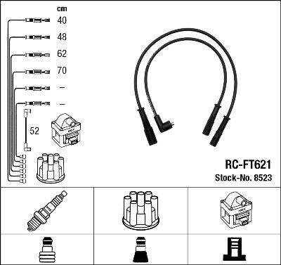 NGK 8523 - Ignition Cable Kit autospares.lv