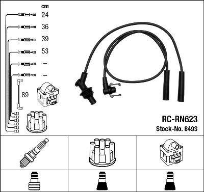 NGK 8493 - Ignition Cable Kit autospares.lv