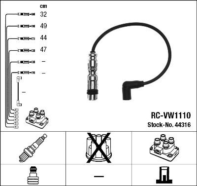 NGK 44316 - Ignition Cable Kit autospares.lv