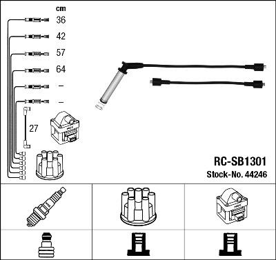 NGK 44246 - Ignition Cable Kit autospares.lv