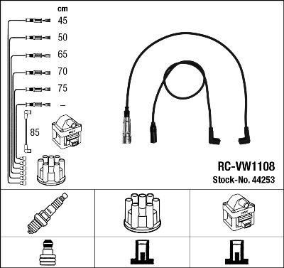 NGK 44253 - Ignition Cable Kit autospares.lv