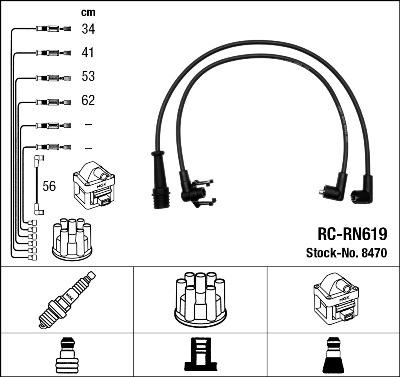 NGK 8470 - Ignition Cable Kit autospares.lv