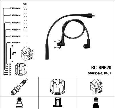 NGK 8487 - Ignition Cable Kit autospares.lv