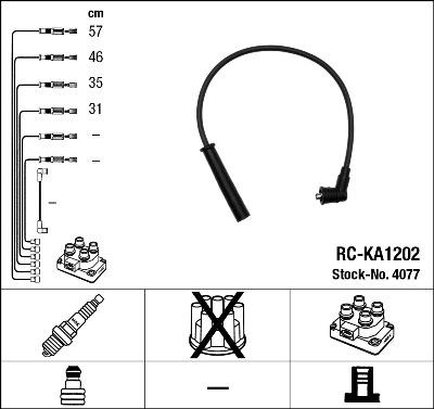 NGK 4077 - Ignition Cable Kit autospares.lv