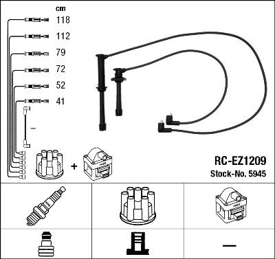 NGK 5945 - Ignition Cable Kit autospares.lv
