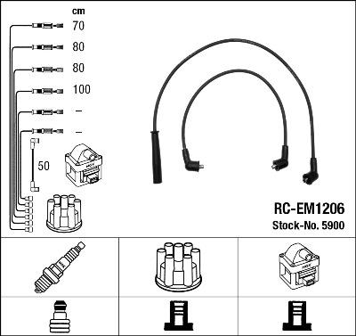 NGK 5900 - Ignition Cable Kit autospares.lv