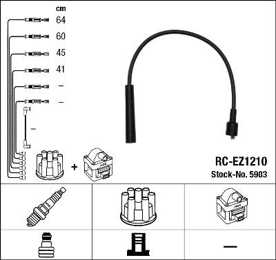 NGK 5903 - Ignition Cable Kit autospares.lv