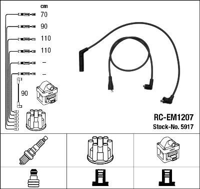 NGK 5917 - Ignition Cable Kit autospares.lv