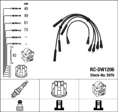 NGK 5976 - Ignition Cable Kit autospares.lv