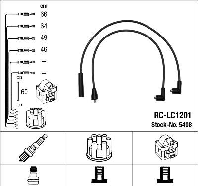 NGK 5408 - Ignition Cable Kit autospares.lv